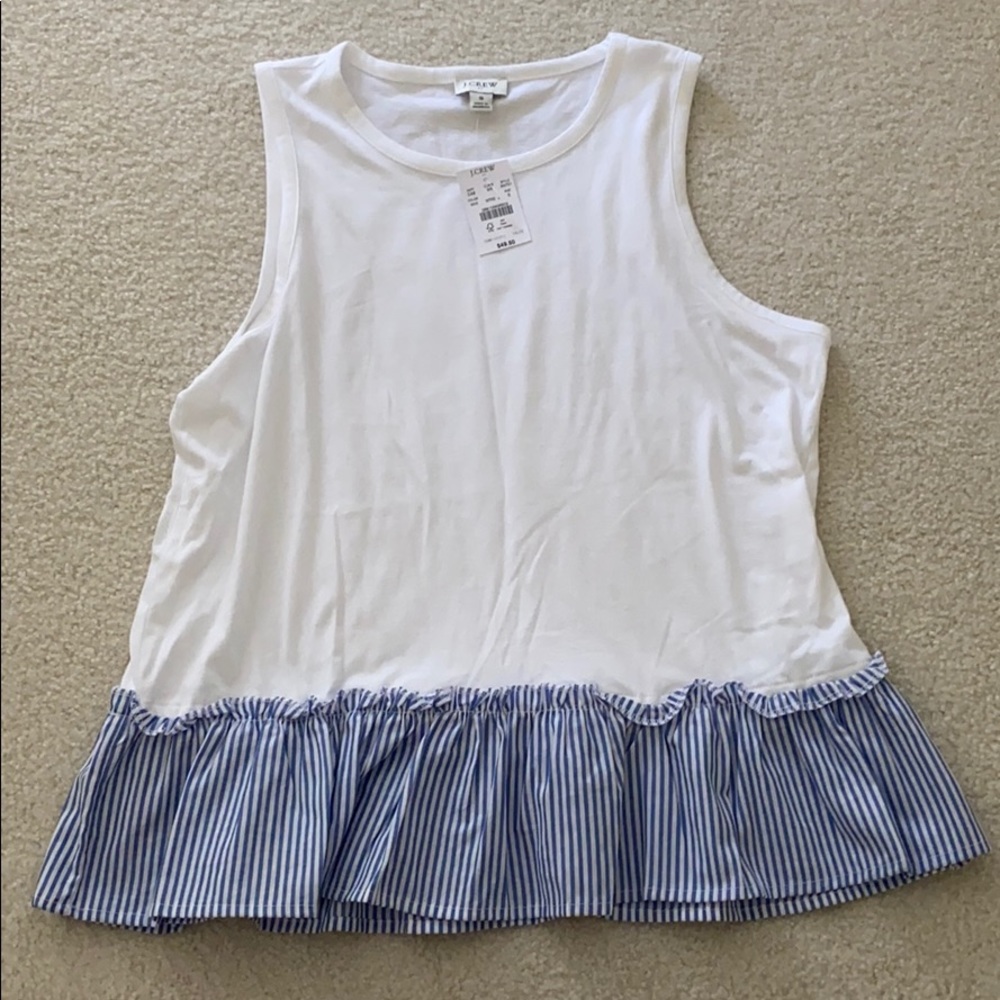 J Crew Woven Hem Tank Top
